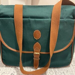 Polo Ralph Lauren Classic Green Canvas Messenger Bag